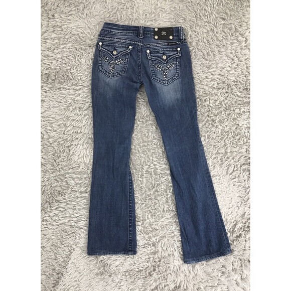 MISS ME Low Rise Whisk Flap Pocket Boot Cut Jeans  JW5305B3 Size‎ 26 X29 - Picture 1 of 7